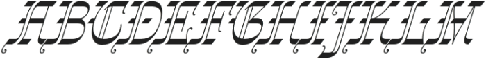 Gothalian Regular Slant Cd otf (400) Font UPPERCASE