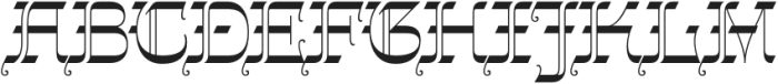 Gothalian Regular otf (400) Font UPPERCASE