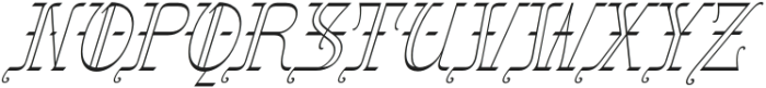 Gothalian Thin Slant Cd otf (100) Font UPPERCASE