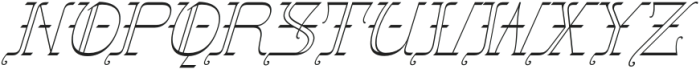 Gothalian Thin Slant otf (100) Font UPPERCASE