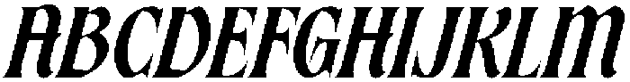 Gothic Ragged Regular otf (400) Font UPPERCASE