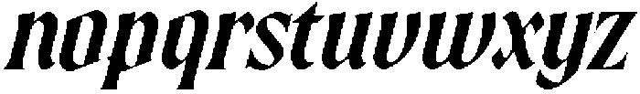 Gothic Ragged Regular otf (400) Font LOWERCASE