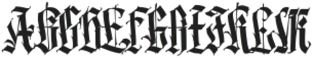 Gothic011 otf (400) Font UPPERCASE