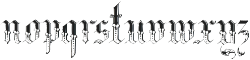 GothicGarbage Regular otf (400) Font LOWERCASE