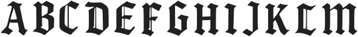 Gothicaden Regular otf (400) Font UPPERCASE