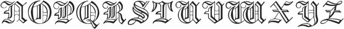 Gothicplate Hollow otf (400) Font UPPERCASE