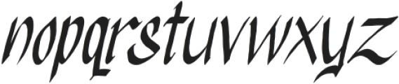 Gothy Black Brush Slant otf (900) Font LOWERCASE