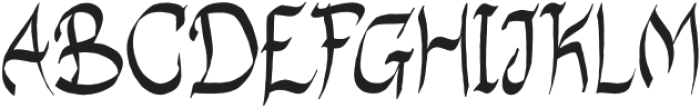 Gothy Black Brush otf (900) Font UPPERCASE