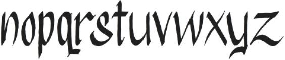 Gothy Black Brush otf (900) Font LOWERCASE