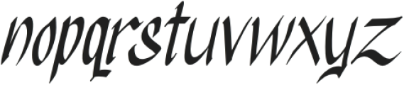 Gothy Black Slant otf (900) Font LOWERCASE