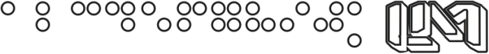 Gozen Braille Outline otf (400) Font UPPERCASE