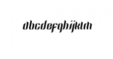 Gothe-Italic.otf Font LOWERCASE