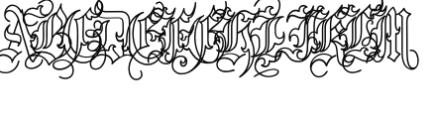 Gothic Vine Monograms Mix A Font LOWERCASE