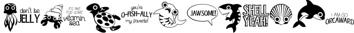 Go Fish Dingbats 1 Font LOWERCASE