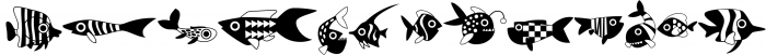 Go Fish Dingbats Font UPPERCASE