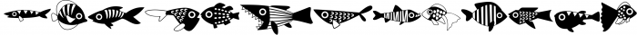 Go Fish Dingbats Font LOWERCASE