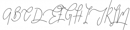Good Wish Signature font Font UPPERCASE