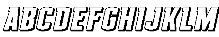 Gold Ingots 3D Italic Font UPPERCASE