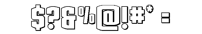 Gold Ingots 3D Outline Font OTHER CHARS
