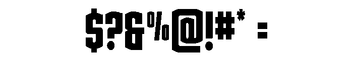 Gold Ingots Condensed Font OTHER CHARS