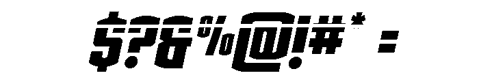 Gold Ingots Laser Italic Font OTHER CHARS