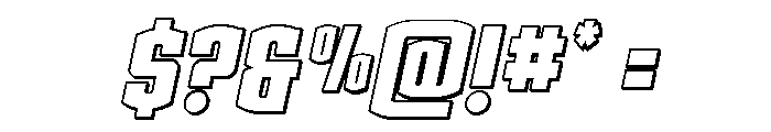Gold Ingots Outline Italic Font OTHER CHARS