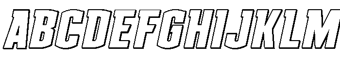 Gold Ingots Outline Italic Font UPPERCASE