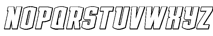Gold Ingots Outline Italic Font UPPERCASE