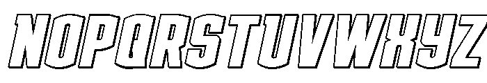 Gold Ingots Outline Italic Font LOWERCASE