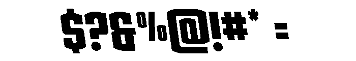 Gold Ingots Semi-Leftalic Font OTHER CHARS