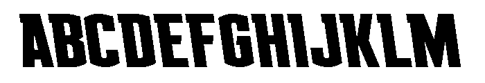 Gold Ingots Semi-Leftalic Font UPPERCASE