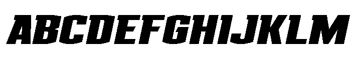 Gold Ingots Wide Italic Font UPPERCASE