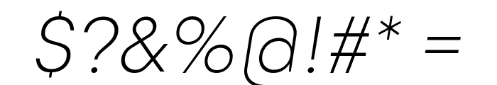 Goldbill XL Light Italic Font OTHER CHARS