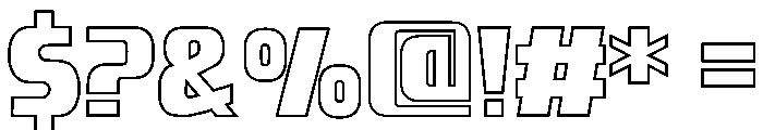 Golden Dragon Outline Font OTHER CHARS
