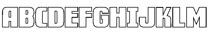 Golden Dragon Outline Font UPPERCASE