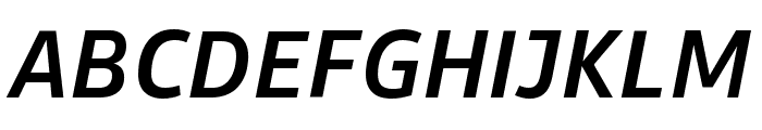 Goldman Sans VF Medium Italic Font UPPERCASE