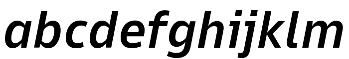 Goldman Sans VF Medium Italic Font LOWERCASE