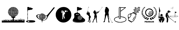 Golf Icons Font LOWERCASE