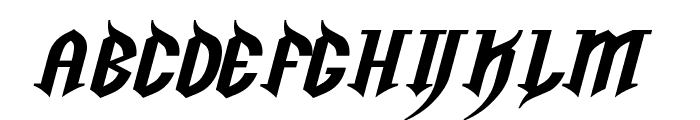 Golgotha Oblique E. Font UPPERCASE