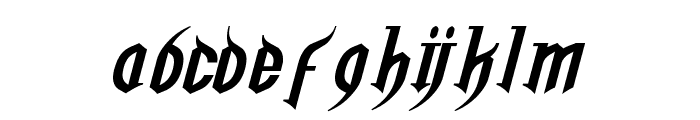 Golgotha Oblique E. Font LOWERCASE