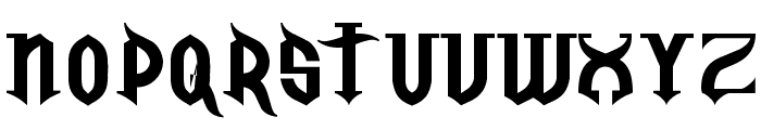 Golgotha Regular E. Font UPPERCASE