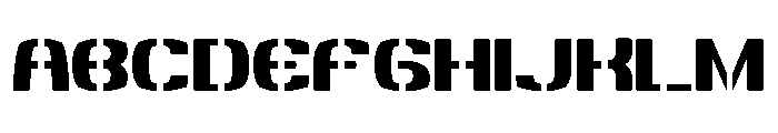 Goma Stencil Font UPPERCASE