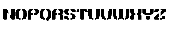 Goma Stencil Font LOWERCASE