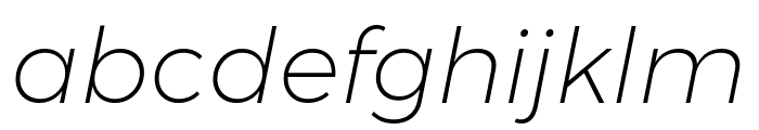 Gontserrat ExtraLight Italic Font LOWERCASE