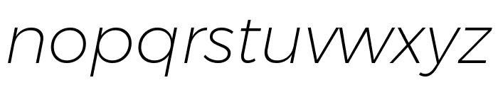 Gontserrat ExtraLight Italic Font LOWERCASE