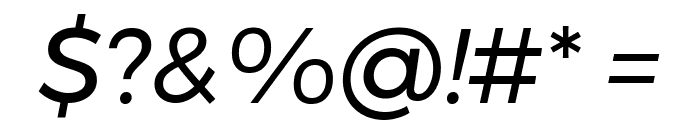 Gontserrat Italic Font OTHER CHARS