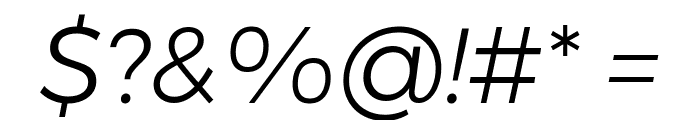 Gontserrat Light Italic Font OTHER CHARS
