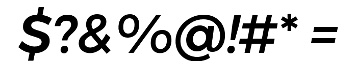 Gontserrat Medium Italic Font OTHER CHARS