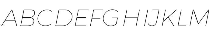 Gontserrat Thin Italic Font UPPERCASE