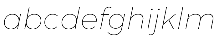 Gontserrat Thin Italic Font LOWERCASE